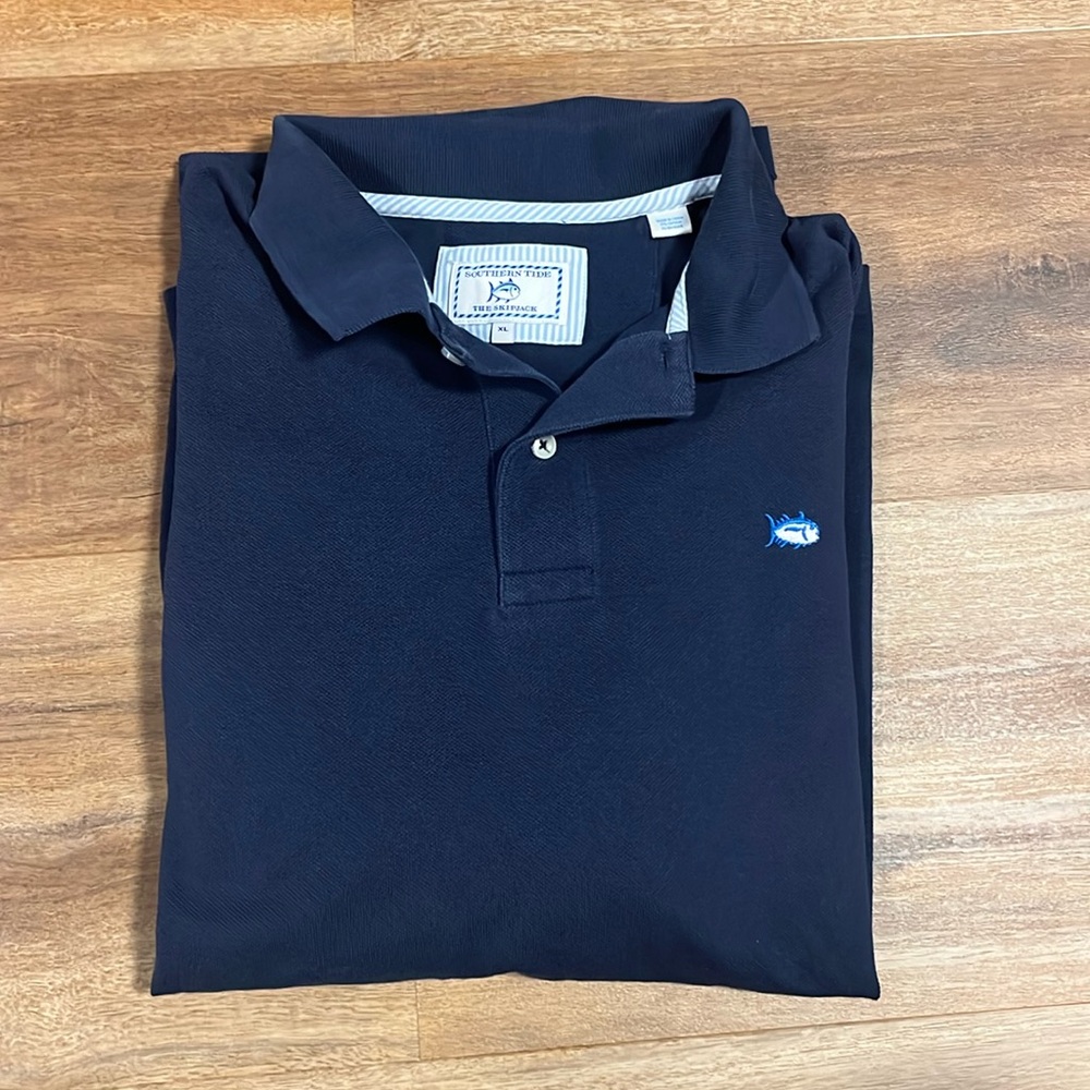 Southern Tide “The Skipjack” Navy Blue Polo XL
